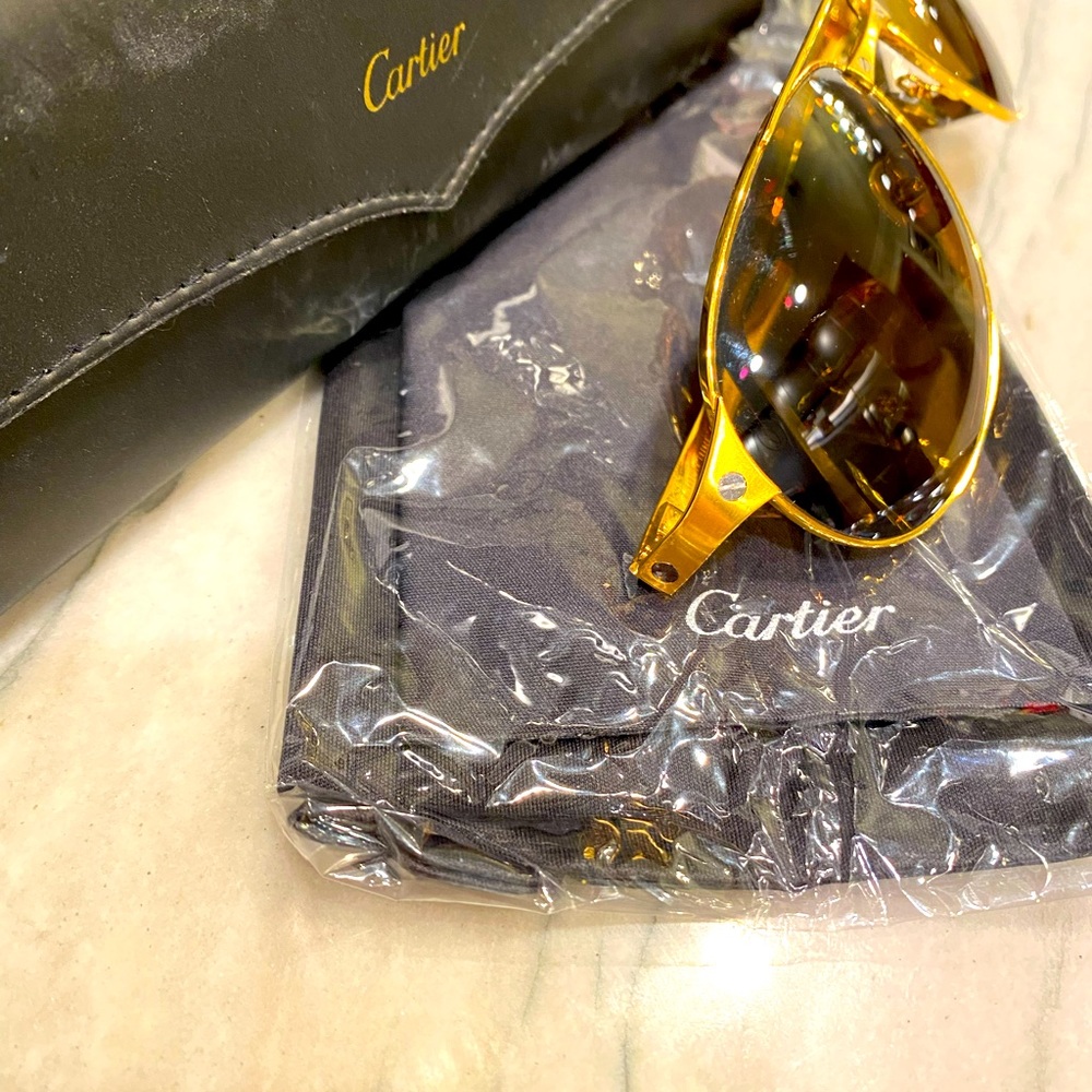 Authentic Rare Cartier Aviator Sunglasses.